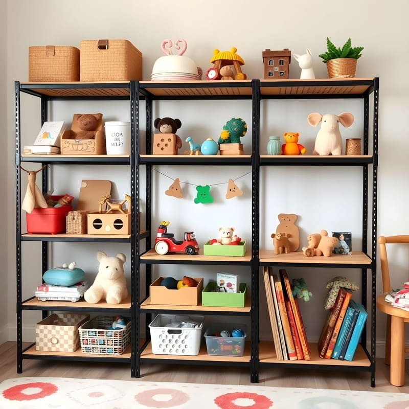 металевий стелаж для дому, гаража або підвалу