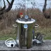Автоклав Троян Люкс-16Е, на 16 банок, електричний, нержавійка, 22 л., універсальний, для тушонки, самопритискна кришка, фото 