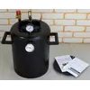 Автоклав Троян-16, на 16 банок, газовий, вуглецева сталь, 22 л., для тушонки, самопритискна кришка, фото 