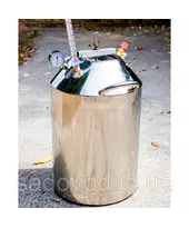 Автоклав Троян Мега-40, на 40 банок, газовий, нержавійка, 50 л., для тушонки, самопритискна кришка, фото 