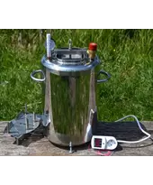 Автоклав Троян Люкс-14Э, на 14 банок, электрический, нержавейка, 20 л., универсальный, для тушенки, самоприжимная крышка, фото 