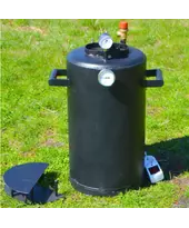 Автоклав Троян-24Э, на 24 банки, электрический, углеродная сталь, 30 л., универсальный, для тушенки, самоприжимная крышка, фото 