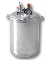 Автоклав Укрпромтех Гуд24, на 24 банки, газовый, нержавейка, 30 л., для тушенки, самоприжимная крышка, фото 