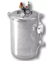 Автоклав Укрпромтех Гуд24 electro, на 24 банки, электрический, нержавейка, 35 л., универсальный, для тушенки, самоприжимная крышка, фото 