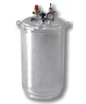 Автоклав Укрпромтех Гуд32, на 32 банки, газовий, нержавійка, 45 л., для тушонки, самопритискна кришка, фото 