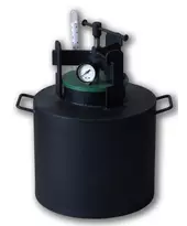 Автоклав Укрпромтех ЧЕ-8 на 8 банок газовий вуглецева сталь кришка гвинт, фото 