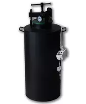 Автоклав Укрпромтех ЧЕ-32 electro, на 32 банки, електричний, вуглецева сталь, 40 л., універсальний, для тушонки, кришка гвинт, фото 