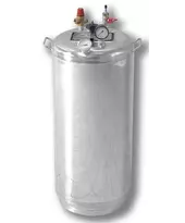 Автоклав Укрпромтех Гуд40, на 40 банок, газовий, нержавійка, 50 л., для тушонки, самопритискна кришка, фото 