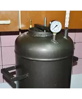 Автоклав РБ-28Э, на 28 банки, электрический, углеродная сталь, из баллона, универсальный, для тушенки, самоприжимная крышка, фото 