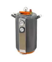 Автоклав Домашний Мастер 24, на 24 банки, газовый, углеродная сталь, 36 л., для тушенки, самоприжимная крышка, фото 