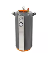 Автоклав Домашній Майстер 32, на 32 банки, газовий, вуглецева сталь, 44 л., для тушонки, самопритискна кришка, фото 