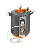 Автоклав Домашній Майстер 8 електро, на 8 банок, електричний, вуглецева сталь, 24 л., для тушонки, універсальний, самопритискна кришка, фото 