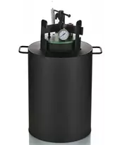 Автоклав Укрпромтех ЧЕ-24, на 24 банки, газовый, углеродная сталь, 30 л., для тушенки, крышка винт, фото 