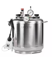 Автоклав Укрпромтех А8 electro, на 8 банок, електричний, нержавійка, 15 л., універсальний, для тушонки, кришка болти, фото 