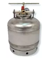 Автоклав ЛАН, на 8 банок, газовий, нержавійка, для тушонки, кришка гвинт, фото 