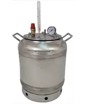 Автоклав ЛАН, на 8 банок, газовий, нержавійка, для тушонки, кришка болт, фото 