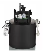 Автоклав Укрпромтех ЧЕ-8 electro, на 8 банок, електричний, вуглецева сталь, 15 л., універсальний, для тушонки, кришка гвинт, фото 