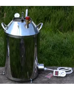 Автоклав Троян Мега-30Э, на 30 банок, электрический, нержавейка, 40 л, универсальный, для тушенки, самоприжимная крышка, фото 