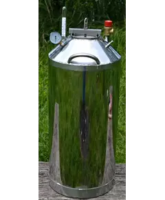 Автоклав Троян Мега-50, на 50 банок, газовый, нержавейка, 60 л., для тушенки, самоприжимная крышка, фото 