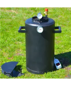 Автоклав Троян-24Э, на 24 банки, электрический, углеродная сталь, 30 л., универсальный, для тушенки, самоприжимная крышка, фото 