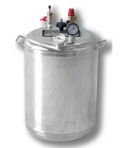 Автоклав Укрпромтех Гуд24, на 24 банки, газовый, нержавейка, 30 л., для тушенки, самоприжимная крышка, фото 