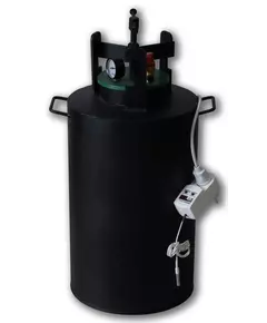 Автоклав Укрпромтех ЧЕ-24 electro на 24 банки електричний вуглецева сталь кришка гвинт, фото 