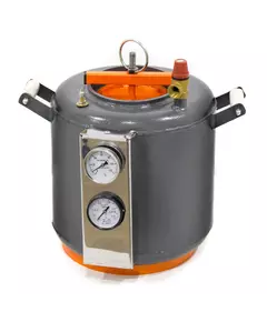 Автоклав Домашний Мастер 8, на 8 банок, газовый, углеродная сталь, 19 л., для тушенки, самоприжимная крышка, фото 