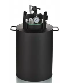 Автоклав Укрпромтех ЧЕ-24 на 24 банки газовий вуглецева сталь кришка гвинт, фото 