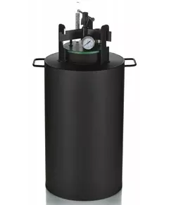 Автоклав Укрпромтех ЧЕ-32, на 32 банки, газовий, вуглецева сталь, 40 л., для тушонки, кришка гвинт, фото 