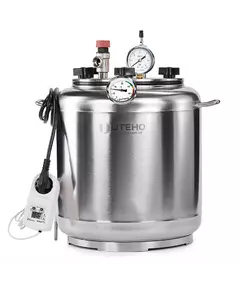 Автоклав Укрпромтех А8 electro, на 8 банок, электрический, нержавейка, 15 л., универсальный, для тушенки, крышка болты, фото 