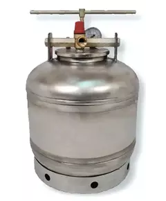 Автоклав ЛАН, на 8 банок, газовый, нержавейка, для тушенки, крышка винт, фото 