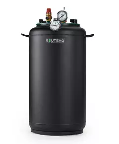 Автоклав Укрпромтех УТех32, на 32 банки, газовий, вуглецева сталь, 40 л., для тушонки, кришка болти, фото 