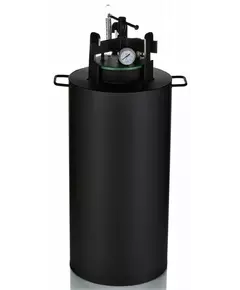 Автоклав Укрпромтех ЧЕ-40, на 40 банок, газовий, вуглецева сталь, 50 л., для тушкування, кришка гвинт, фото 