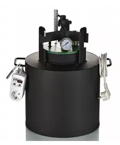 Автоклав Укрпромтех ЧЕ-8 electro, на 8 банок, електричний, вуглецева сталь, 15 л., універсальний, для тушонки, кришка гвинт, фото 