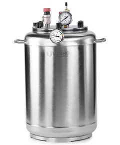 Автоклав Укрпромтех А24, на 24 банки, газовый, нержавейка, 30 л., для тушенки, крышка болты, фото 