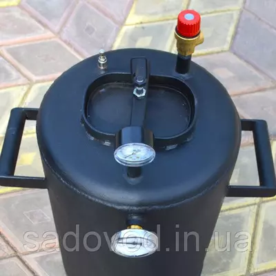 Автоклав Троян-24, на 24 банки, газовый, углеродная сталь, 30 л., для тушенки, самоприжимная крышка, фото , изображение 4