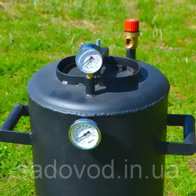 Автоклав Троян-32Е, на 32 банки, електричний, вуглецева сталь, 40 л., універсальний, для тушонки, самопритискна кришка, фото , зображення 3