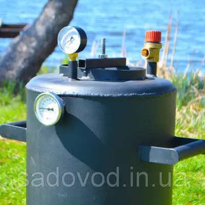 Автоклав Троян-16Э, на 16 банки, электрический, углеродная сталь, 22 л., универсальный, для тушенки, самоприжимная крышка, фото , изображение 5