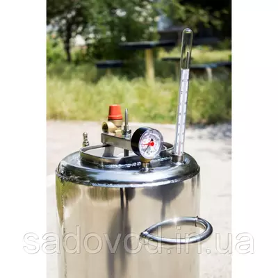 Автоклав Троян Люкс-14, на 14 банок, газовий, нержавійка, 20 л., для тушонки, самопритискна кришка, фото , зображення 3