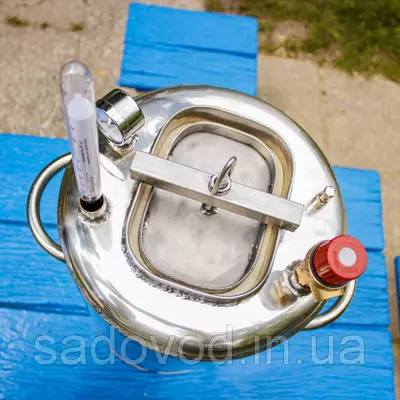 Автоклав Троян Люкс-21, на 21 банки, газовий, нержавійка, 30 л., для тушонки, самопритискна кришка, фото , зображення 4