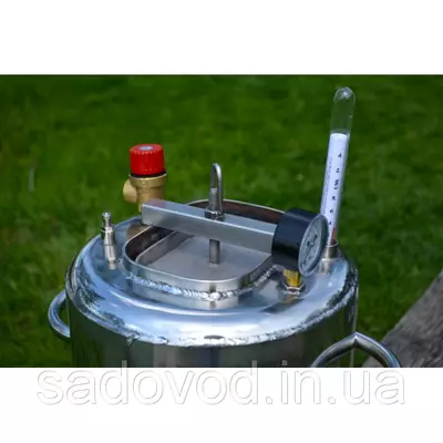 Автоклав Троян Люкс-28Э, на 28 банок, электрический, нержавейка, 35 л., универсальный, для тушенки, самоприжимная крышка, фото , изображение 6