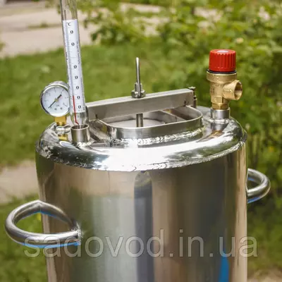 Автоклав Троян Люкс-14, на 14 банок, газовий, нержавійка, 20 л., для тушонки, самопритискна кришка, фото , зображення 2