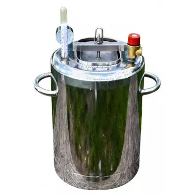 Автоклав Троян Люкс-14, на 14 банок, газовий, нержавійка, 20 л., для тушонки, самопритискна кришка, фото 