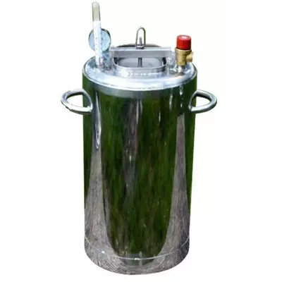 Автоклав Троян Люкс-21, на 21 банки, газовий, нержавійка, 30 л., для тушонки, самопритискна кришка, фото 