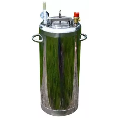 Автоклав Троян Люкс-28, на 28 банок, газовий, нержавійка, 35 л., для тушонки, самопритискна кришка, фото 