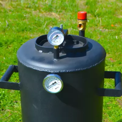 Автоклав Троян-24Э, на 24 банки, электрический, углеродная сталь, 30 л., универсальный, для тушенки, самоприжимная крышка, фото , изображение 2