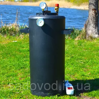 Автоклав Троян-32Е, на 32 банки, електричний, вуглецева сталь, 40 л., універсальний, для тушонки, самопритискна кришка, фото , зображення 2