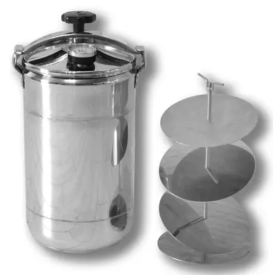 Автоклав Укрпромтех Бинго-12, на 12 банок, кассетный, газовый, нержавейка, 22 л., для тушенки, крышка винт, фото 