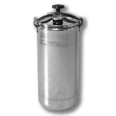 Автоклав Укрпромтех Бинго-16, на 16 банок, кассетный, газовый, нержавейка, 28 л., для тушенки, крышка винт, фото , изображение 2