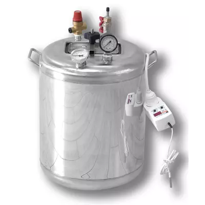 Автоклав Укрпромтех Гуд16 electro, на 16 банок, электрический, нержавейка, 25 л., универсальный, для тушенки, самоприжимная крышка, фото 